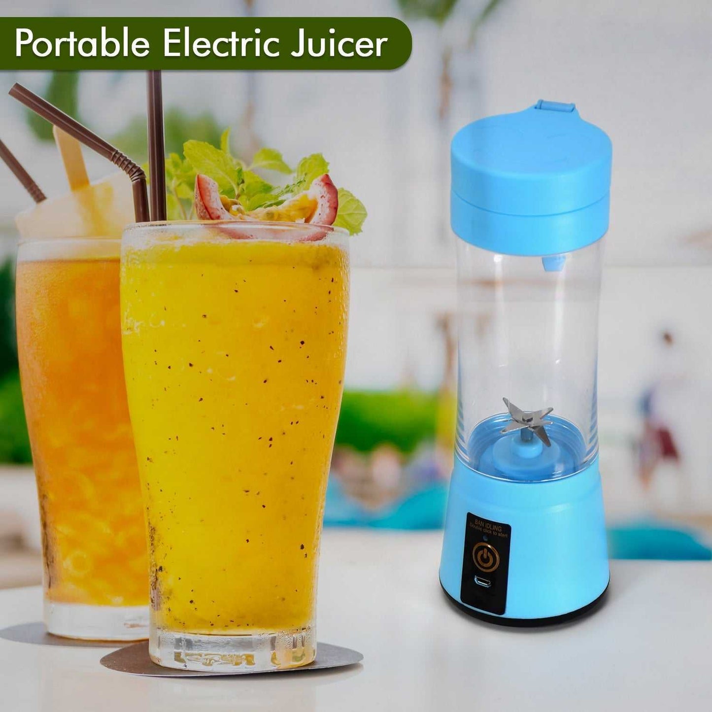 0131 Portable 6 Blade Juicer Cup USB Rechargeable Vegetables Fruit Juice Maker Juice Extractor Blender Mixer dd