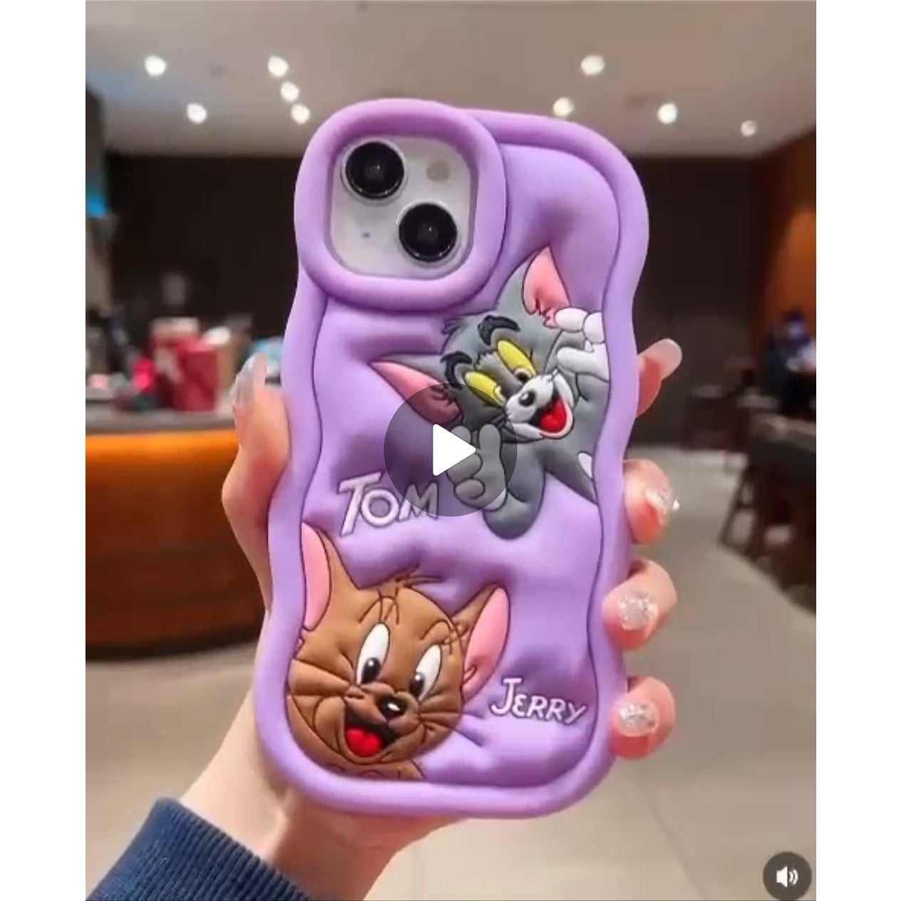 Silicone Soft 3D Cartoon Wavy Edge Phone Case