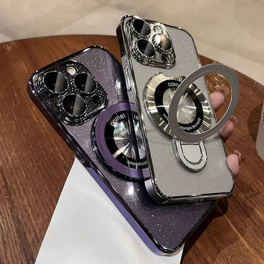 Ultra Luxury Glitter Transparent iPhone Case