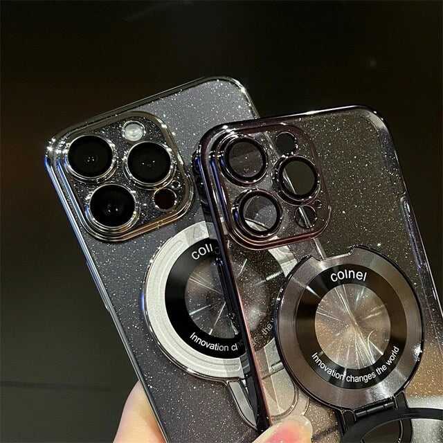 Ultra Luxury Glitter Transparent iPhone Case