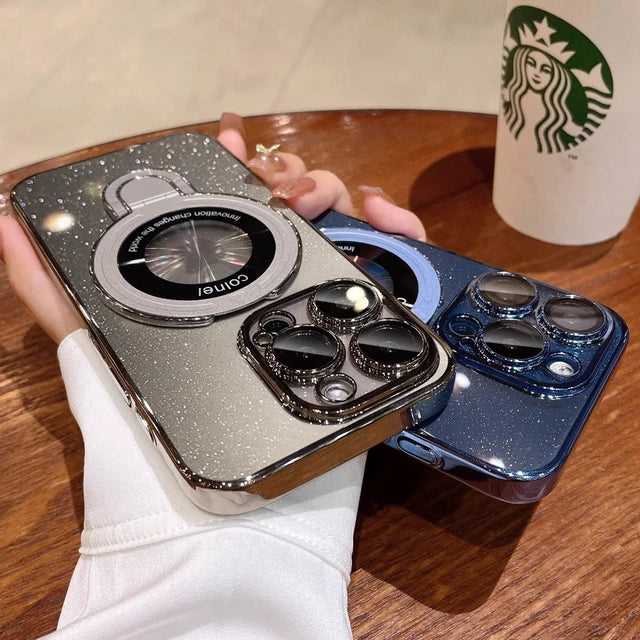 Ultra Luxury Glitter Transparent iPhone Case