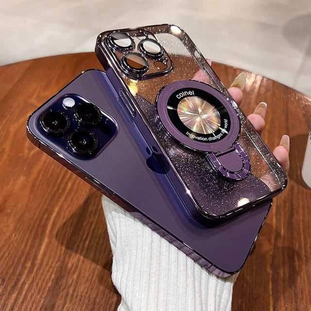 Ultra Luxury Glitter Transparent iPhone Case