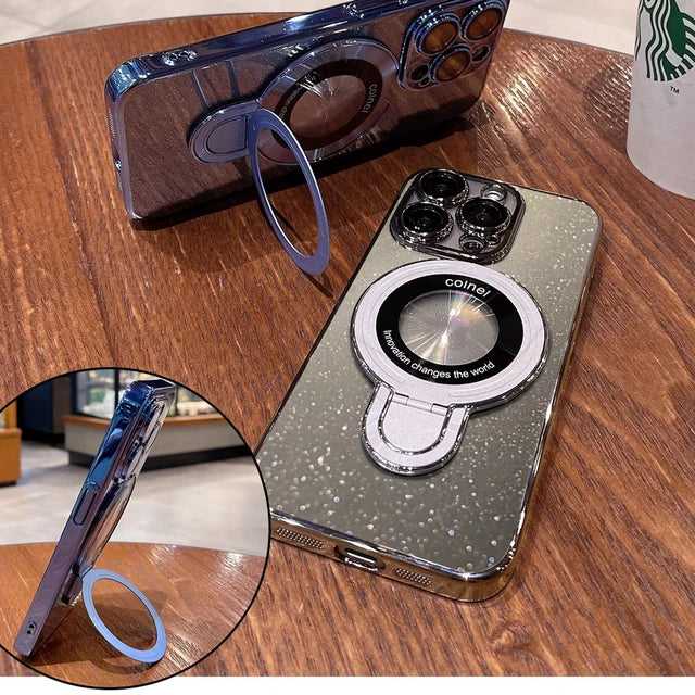 Ultra Luxury Glitter Transparent iPhone Case