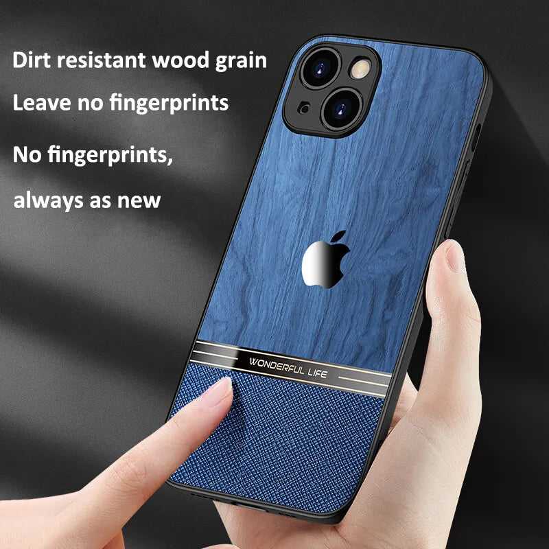 Case For iPhone 15 Pro 14 Plus 13 12 11 Max Shockproof Leather Phone Back Cover